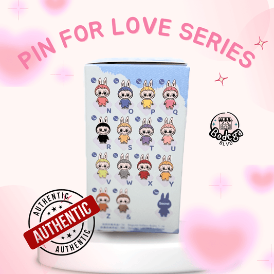 Labubu The Monsters – Pin for Love Series (Blue Box N–Z) – Vinyl Plush Pendant Blind Box