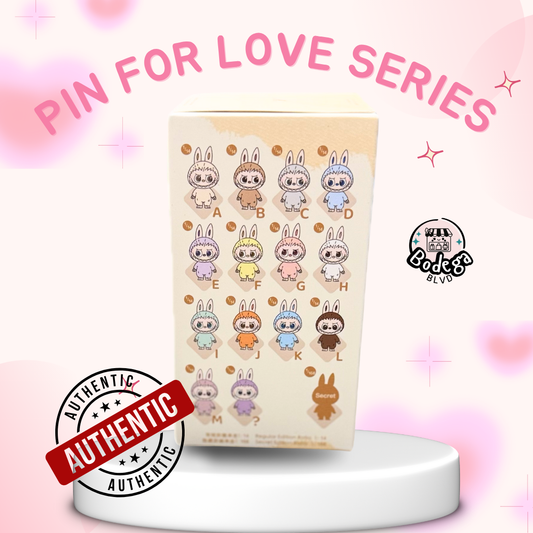 Labubu The Monsters – Pin for Love Series (Yellow Box A–M) – Vinyl Plush Pendant Blind Box
