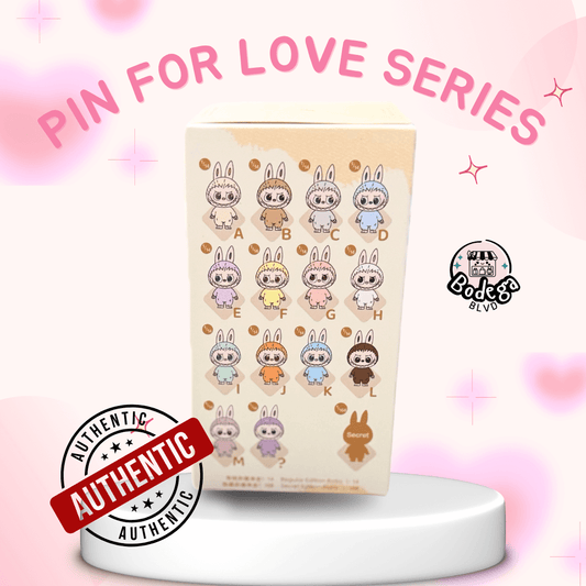 Labubu The Monsters – Pin for Love Series (Yellow Box A–M) – Vinyl Plush Pendant Blind Box