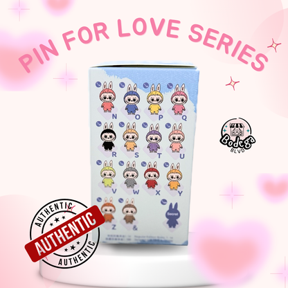 Labubu The Monsters – Pin for Love Series (Blue Box N–Z) – Vinyl Plush Pendant Blind Box