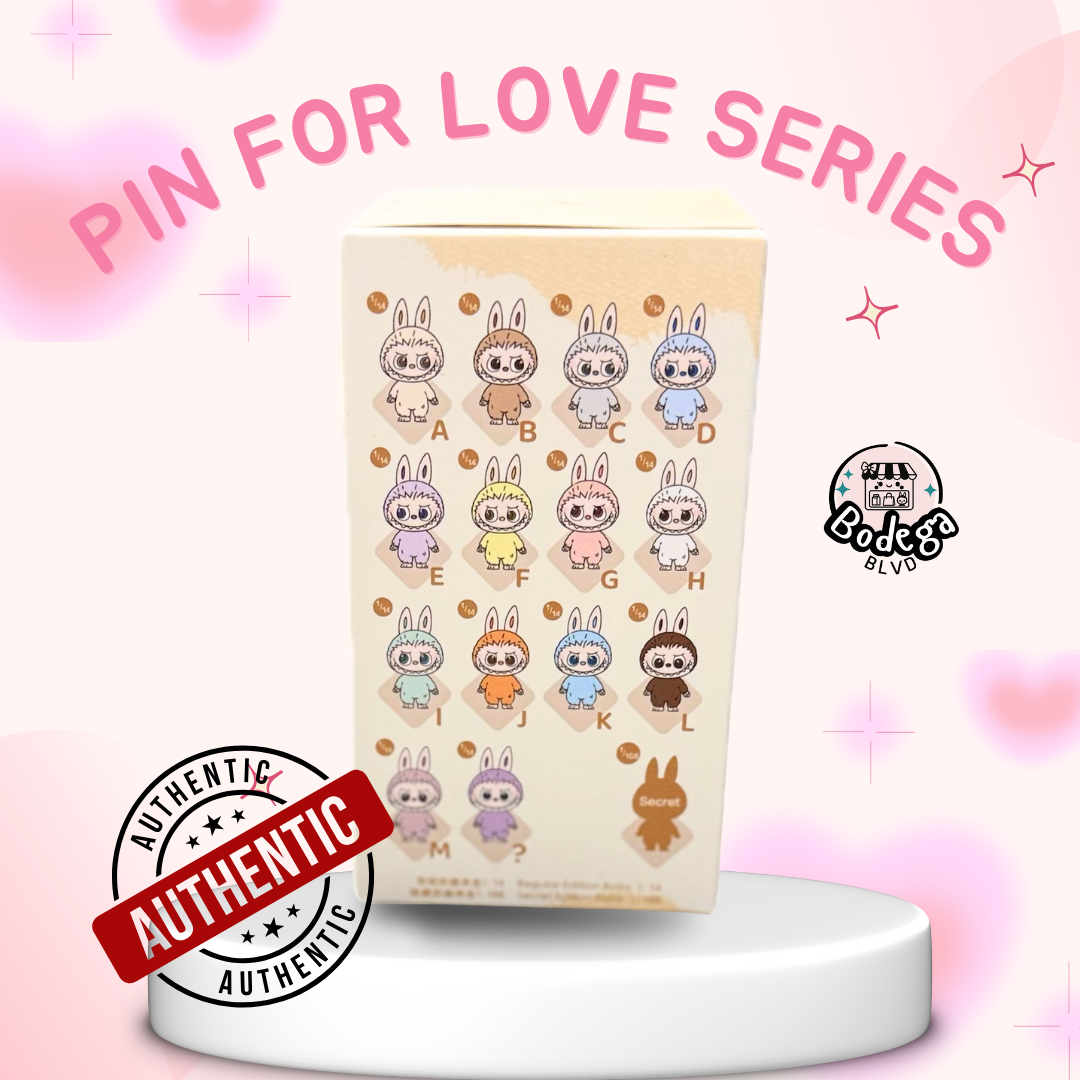 Labubu The Monsters – Pin for Love Series (Yellow Box A–M) – Vinyl Plush Pendant Blind Box