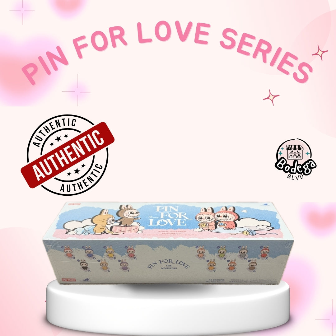 Labubu The Monsters – Pin for Love Series (Blue Box N–Z) – Vinyl Plush Pendant Blind Box
