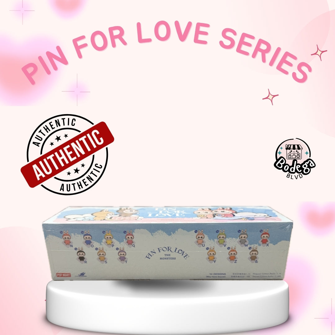 Labubu The Monsters – Pin for Love Series (Blue Box N–Z) – Vinyl Plush Pendant Blind Box