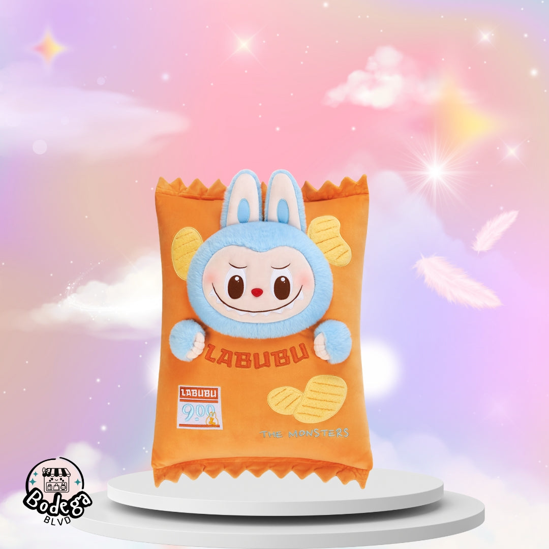 Labubu The Monsters – Wacky Mart Series “Chips” Pillow (56×35 cm Decorative Plush)