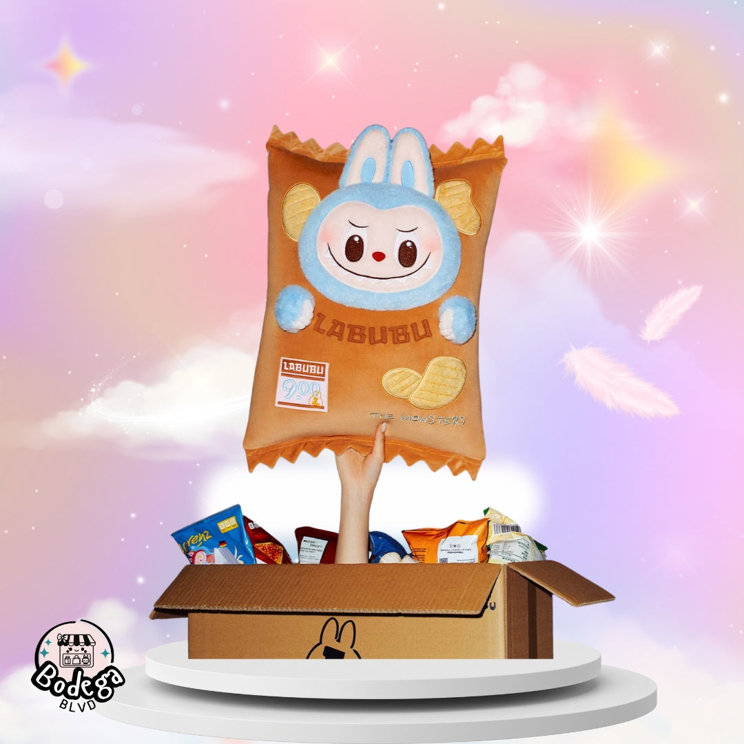 Labubu The Monsters – Wacky Mart Series “Chips” Pillow (56×35 cm Decorative Plush)