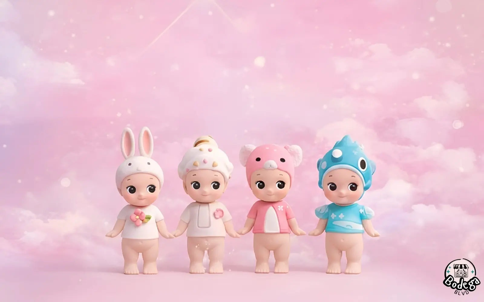 Sonny angel dreamy pink cloud background Bodega BLVD